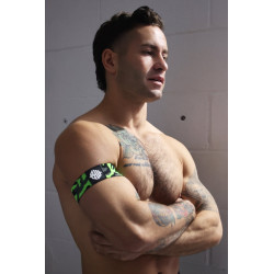 Breedwell Brassards Neo Camo Noir-Vert Neon